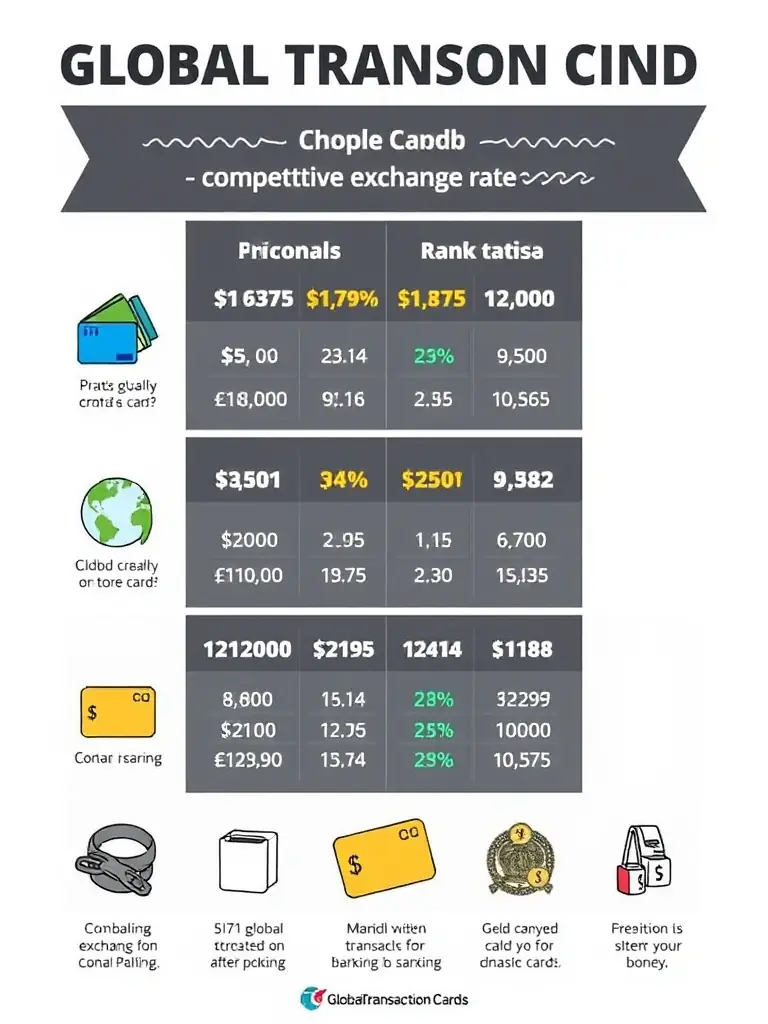 An infographic illustrating the competitive exchange rates offered by Global Transaction Cards, compared to traditional banking methods.